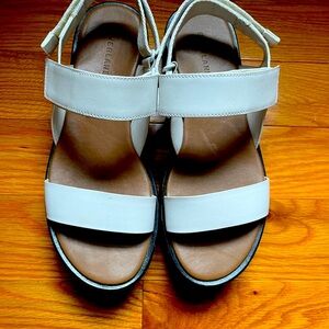 Everlane The Leather Platform Sandal - White, Size 8, Excellent Condition